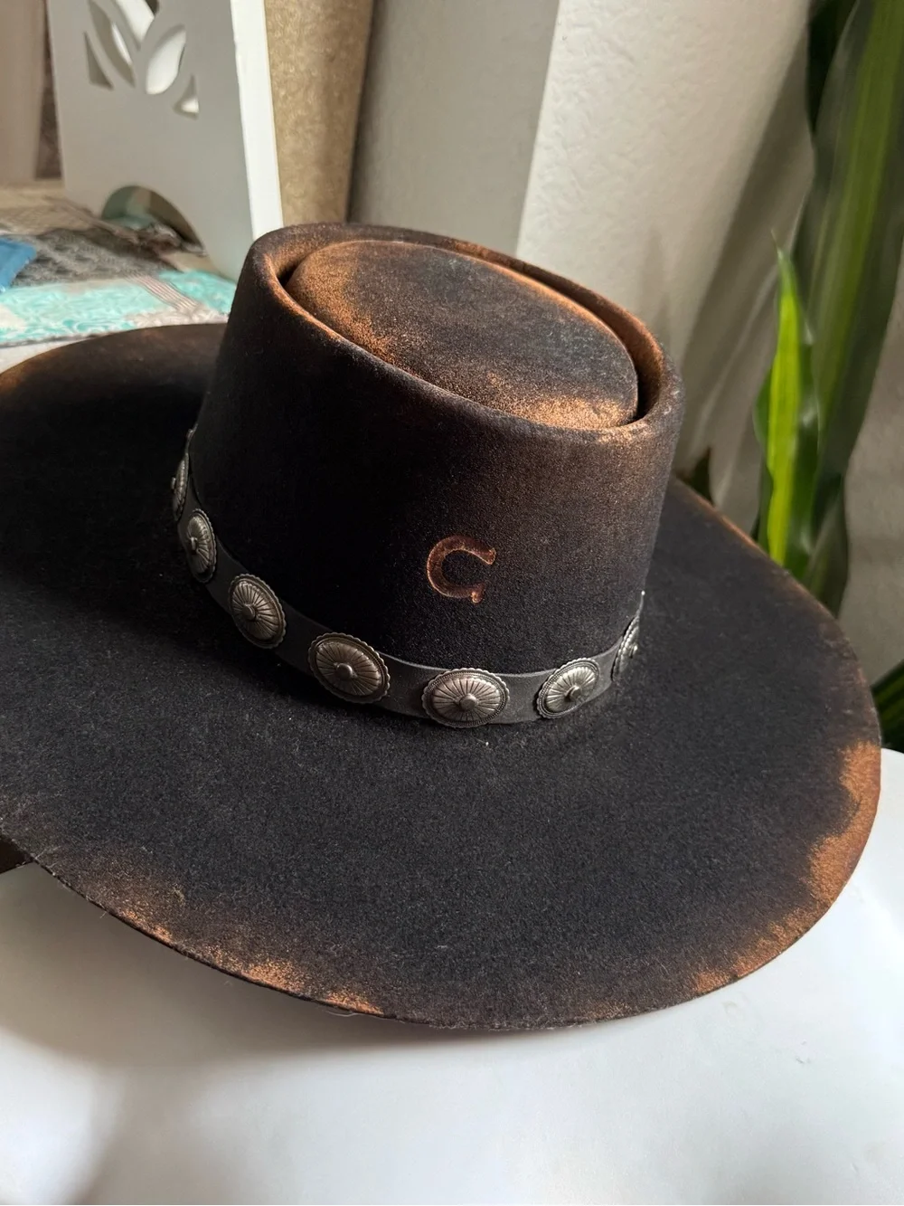 Charlie 1 Horse High Desert Distressed Black Western Cowboy Hat Small